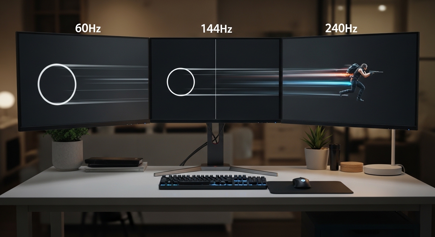 모니터 주사율 차이점 완벽 정리 (60Hz vs 144Hz vs 240Hz)